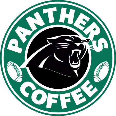 Carolina Panthers starbucks coffee logo vinyl decal